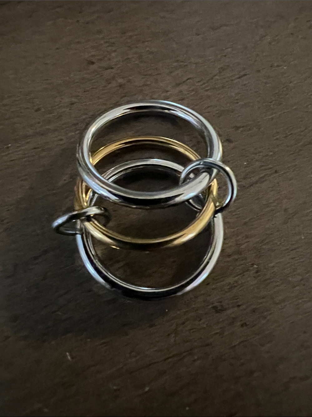 Two-Tone Stacked Ring – Silver & Gold